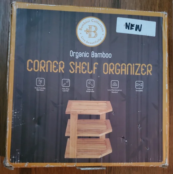 Bambusi Organic Bamboo Corner Shelf - Picture 2 of 3